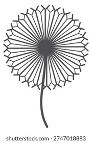 Dandelion decorative element. Flower head. Blowball icon