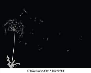 Dandelion design, desktop background illustration
