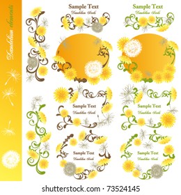 Dandelion design elements. Illustration vector.