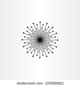 Dandelion Flower Abstract Logo Icon 