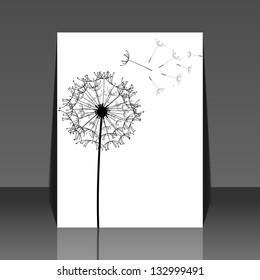Dandelion flower background - flyer desing