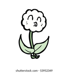 caricatura de flor de dandelion
