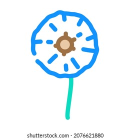 dandelion flower color icon vector. dandelion flower sign. isolated symbol illustration