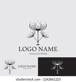 dandelion flower icon vector illustration template design