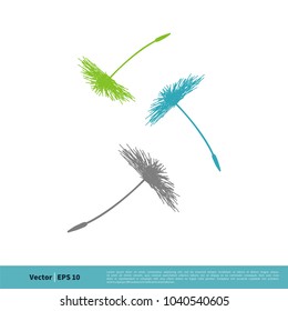 Dandelion Flower Icon Vector Logo Template Illustration Design. Vector EPS 10.