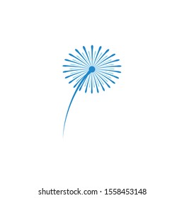 Dandelion flower illustration logo vector template