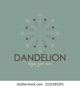 Dandelion Flower Logo Design Concept Vector. Nature Logo of Flower Design Vector