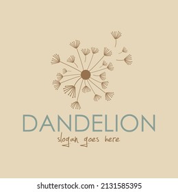 Dandelion Flower Logo Design Concept Vector. Nature Logo of Flower Design Vector