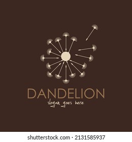 Dandelion Flower Logo Design Concept Vector. Nature Logo of Flower Design Vector