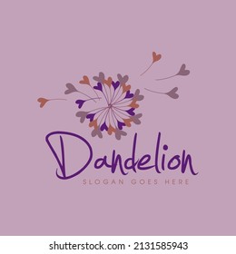 Dandelion Flower Logo Design Concept Vector. Nature Logo of Flower Design Vector