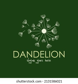 Dandelion Flower Logo Design Concept Vector. Nature Logo of Flower Design Vector