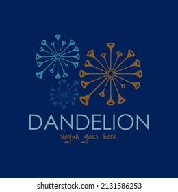 Dandelion Flower Logo Design Concept Vector. Nature Logo of Flower Design Vector