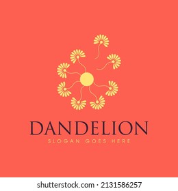 Dandelion Flower Logo Design Concept Vector. Nature Logo of Flower Design Vector
