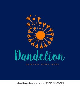 Dandelion Flower Logo Design Concept Vector. Nature Logo of Flower Design Vector
