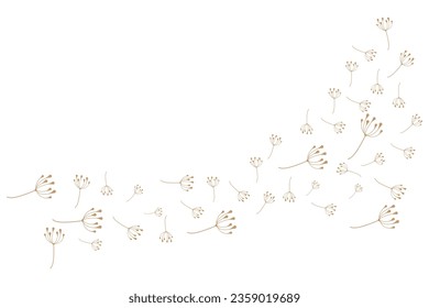Modelo de logotipo de flor Dandelion Diseño de símbolo de vector simple minimalista