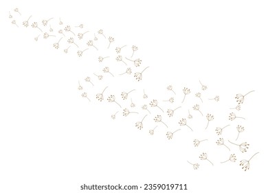 Dandelion Flower Logo Design Simple Vector Minimalist Symbol Template