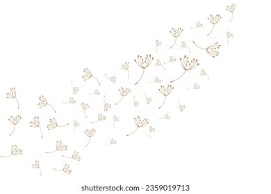 Dandelion Flower Logo Design Simple Vector Minimalist Symbol Template