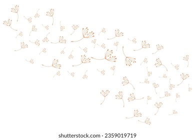 Modelo de logotipo de flor Dandelion Diseño de símbolo de vector simple minimalista