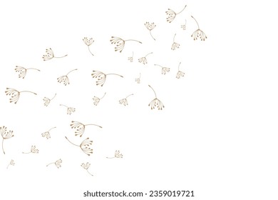 Dandelion Flower Logo Design Simple Vector Minimalist Symbol Template