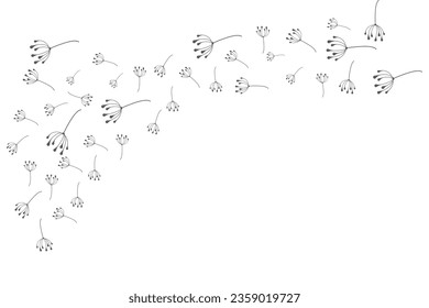 Dandelion Flower Logo Design Simple Vector Minimalist Symbol Template