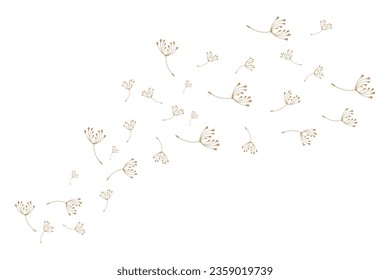 Dandelion Flower Logo Design Simple Vector Minimalist Symbol Template