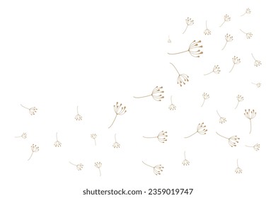Dandelion Flower Logo Design Simple Vector Minimalist Symbol Template