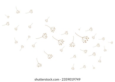 Modelo de logotipo de flor Dandelion Diseño de símbolo de vector simple minimalista