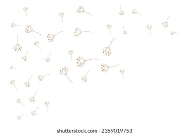 Dandelion Flower Logo Design Simple Vector Minimalist Symbol Template