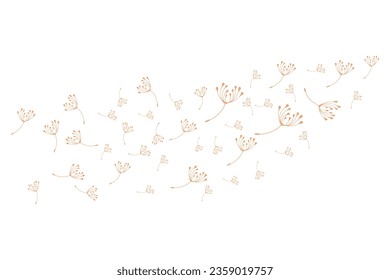 Dandelion Flower Logo Design Simple Vector Minimalist Symbol Template