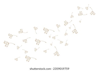 Dandelion Flower Logo Design Simple Vector Minimalist Symbol Template