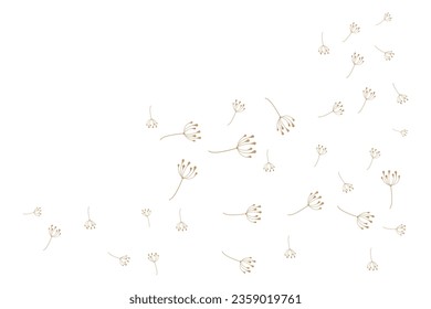 Modelo de logotipo de flor Dandelion Diseño de símbolo de vector simple minimalista