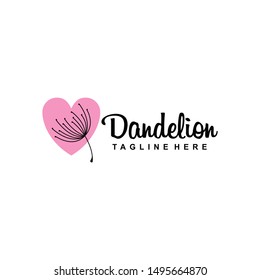 Dandelion Flower Logo Design Vector