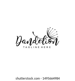 Dandelion Flower Logo Design Vector