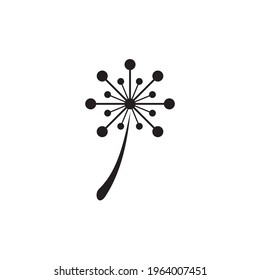 Dandelion flower logo design vector template