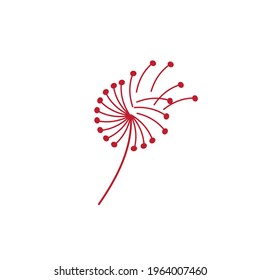 Dandelion flower logo design vector template
