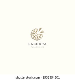 Dandelion Flower Logo Icon Design Template. Elegant, Luxury, Gold, Flower, Premium, Spa, Cosmetic, Boutique, Florist, Fashion, Modern Vector Illustration