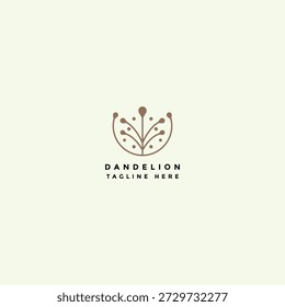 Design-Vorlage für Löwenzahn-Blumen-Logo-Symbole. Elegant, Luxus, Gold, Blume, Premium, Spa, Kosmetik, Boutique, Florist, Mode, Modern 