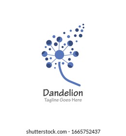 Logo de flor de Dandelion simple plantilla creativa diseño vectorial