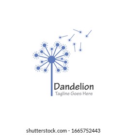Dandelion flower logo  simple crative template vector design