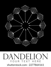 Dandelion flower logo simple creative template , vector illustration