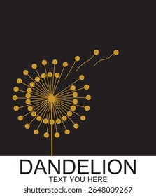 Dandelion flower logo simple creative template on white background .