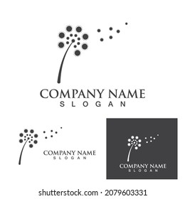 logo y símbolo de la flor de dandelion 