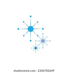 Logo de la flor de Dandelion y diseño vectorial de símbolos