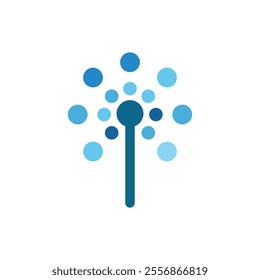 Dandelion Flower Logo Vector Icon Template Illustration