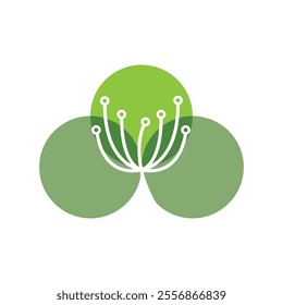 Dandelion Flower Logo Vector Icon Template Illustration