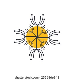 Dandelion Flower Logo Vector Icon Template Illustration