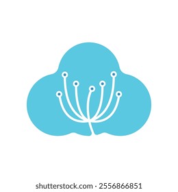 Dandelion Flower Logo Vector Icon Template Illustration