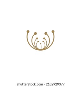 logotipo de flor de dandelion con ilustración vectorial