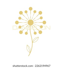 Dandelion flower logo vector and symbol template