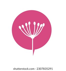 Símbolo del logotipo de la flor de Dandelion
